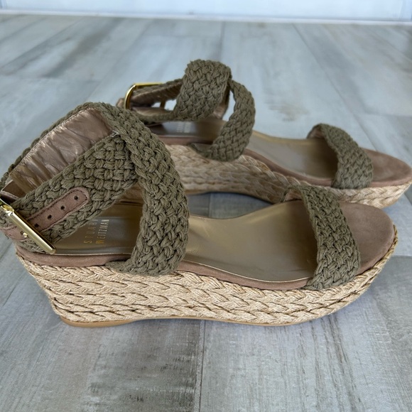 Stuart Weitzman Alexlo Crochet Wedge Sandals - Picture 1 of 11